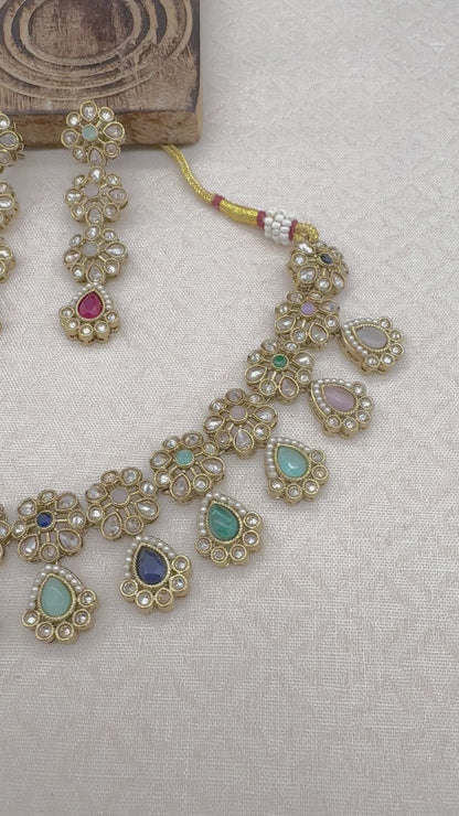 RIMAYA NAVRATAN MULTI NECKLACE SET